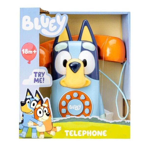 Bluey Telephone - Dial & Press the Button Bluey Dog Phone Activity Toy