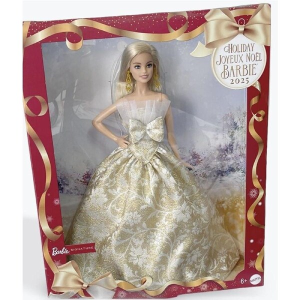 Barbie Signature 2025 Holiday Blonde Collectible Fashion Doll