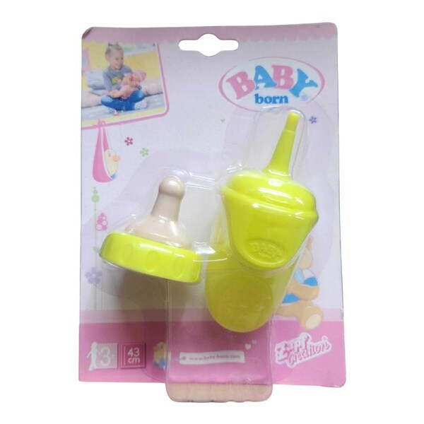 Baby Born Bottle with Cap (Designs may vary)
