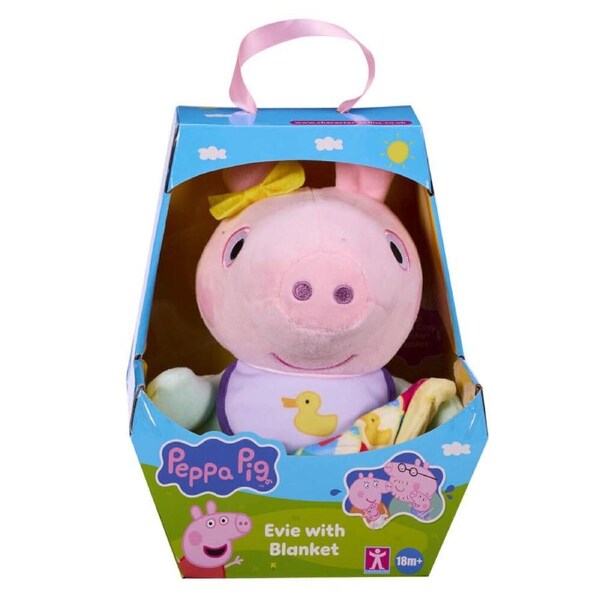 Peppa Pig Evie with Blanket Plush Soft Toy 20cm