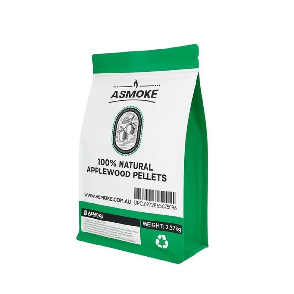 ASMOKE Apple Wood BBQ Pellets 18kg Bulk Value Pack 8 x 2.2kg Individual Bags