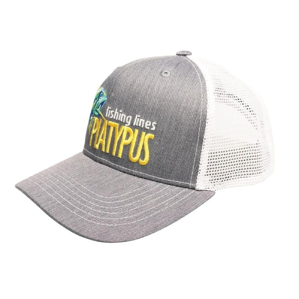 PLATPUS PREMIUM TRUCKER CAP HEATHER GREY/WHITE