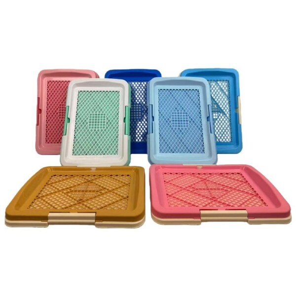 Small Portable Dog Potty Training Tray Pet Puppy Toilet Trays Loo Pad Mat 47 x 34cm