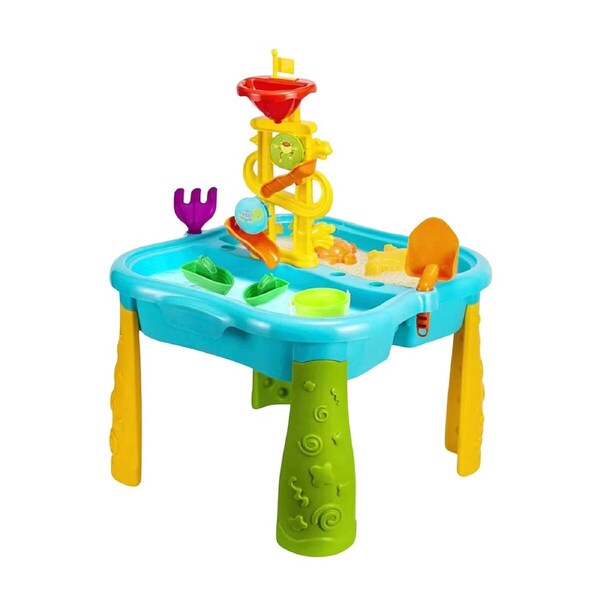 2 in 1 Sand and Water Table Set Sensory Sandpit Station Play Ground Summer Beach Park Outdoor Backyard Pretend Pool Educational Toys Childrens