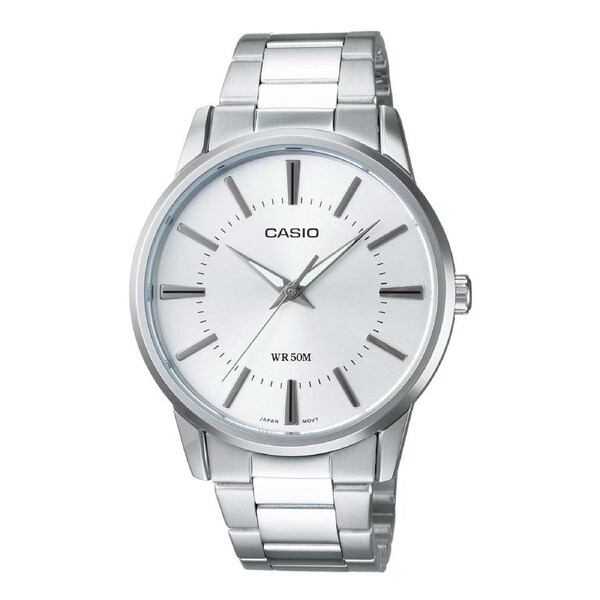 Casio MTP-1303DD-7AV Mens Analogue Watch Silver Band Silver Dial Classic