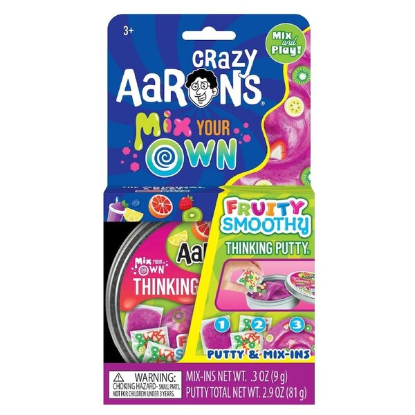 Crazy Aaron's Thinking Putty Mix Your Own Fruity Smoothy 4 inch Tin