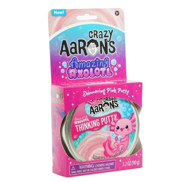 Crazy Aaron's Thinking Putty Trendsetters Amazing Axolotl 4 inch Tin