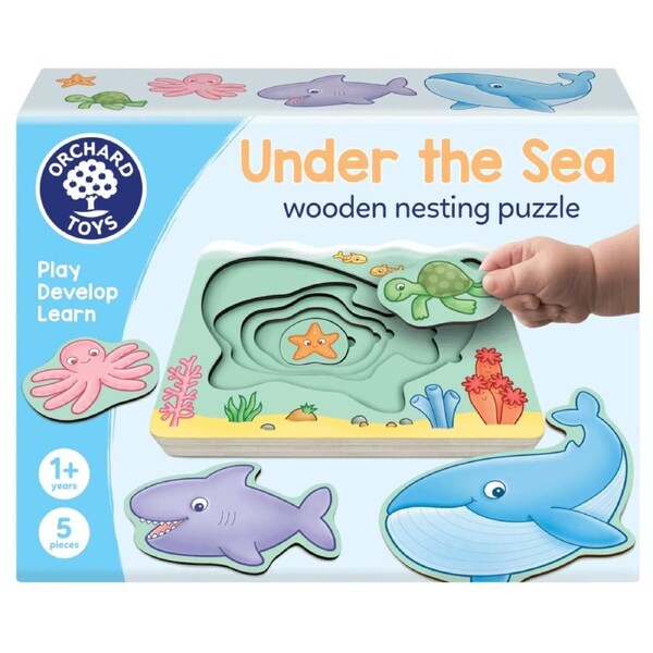 Orchard Toys - Under the Sea Wooden Nesting Puzzle 5 Pieces
