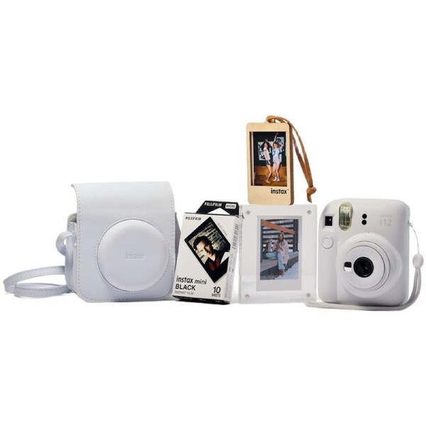 FujiFilm Instax Mini 12 Instant Photo Kit - Clay White