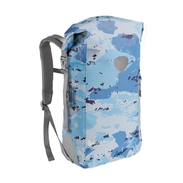 Skog A Kust Blue Camo Waterproof Backpack 500D PVC IPX6 35L Padded Back Support