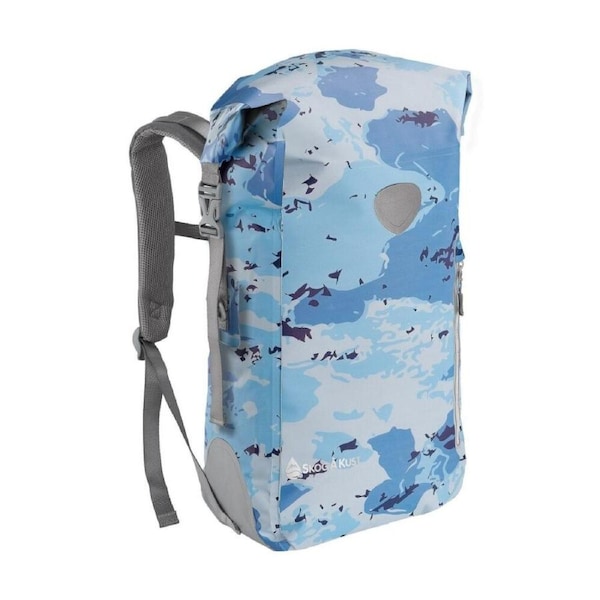 Skog A Kust Blue Dry Bag Waterproof Backpack 35L Padded Straps Reflective Trim