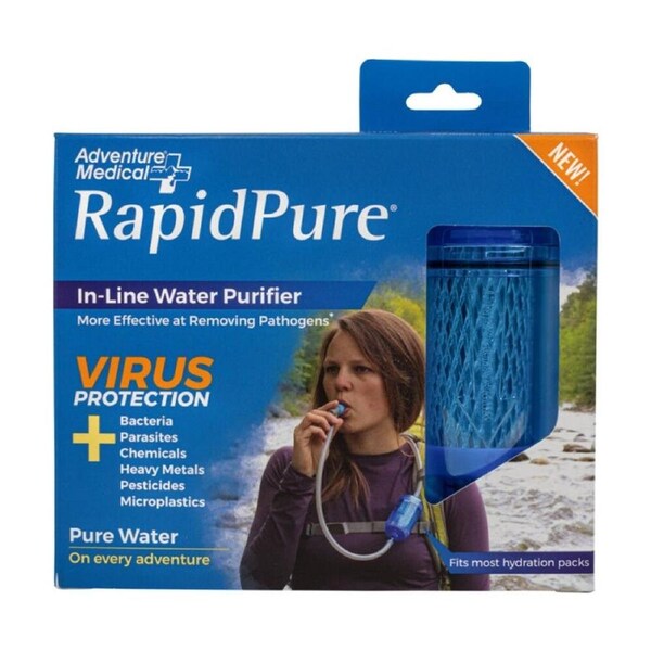 RapidPure Inline Water Purifier For Hydration Packs Fast Flow Virus Protection