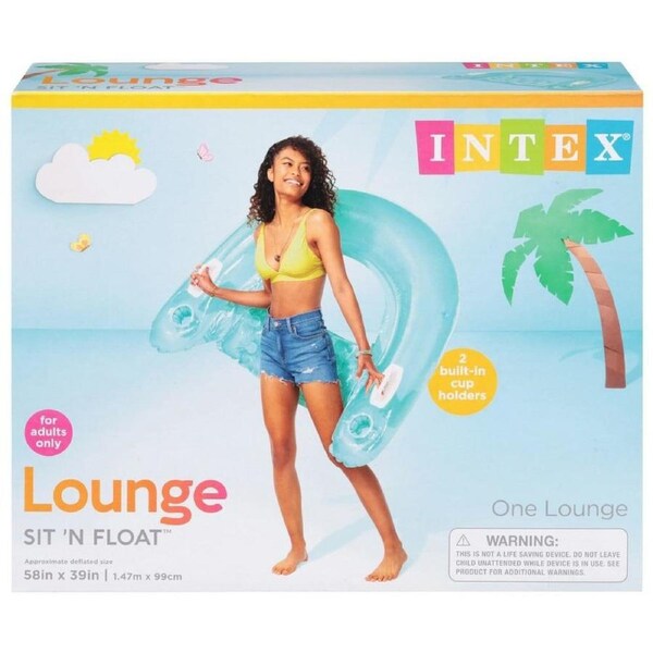 Intex Floating Pool Lounger - Inflatable Swimming Pool Beach Seat Float Raft Lounge Chair