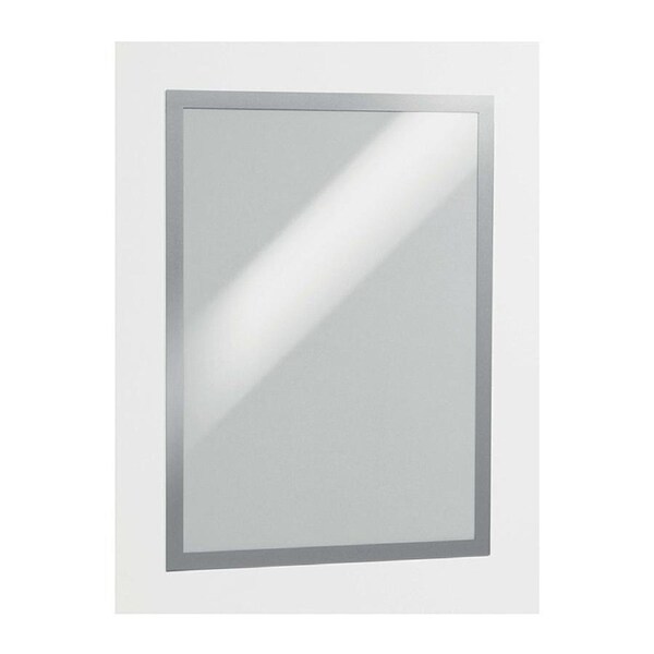Durable DURAFRAME Self-Adhesive Sign Holder in A3 - Silver
