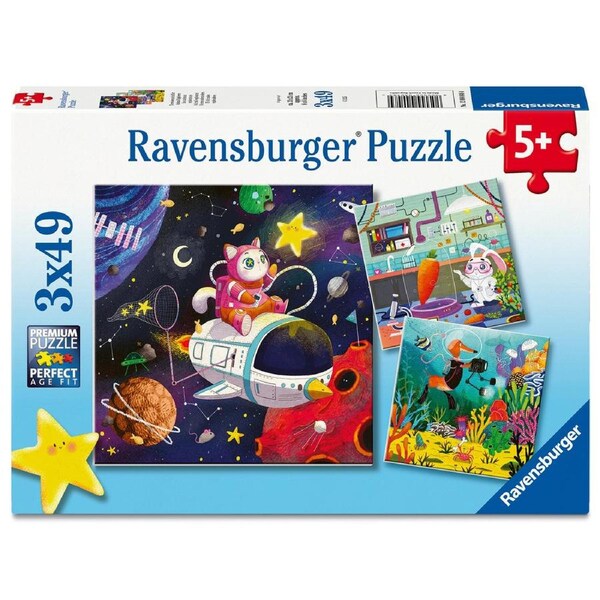 Ravensburger - Animal Explorers Puzzle 3x49 Pieces