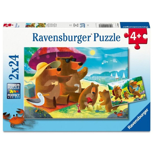 Ravensburger - Bear Family Vacation Puzzle 2x24 Piece