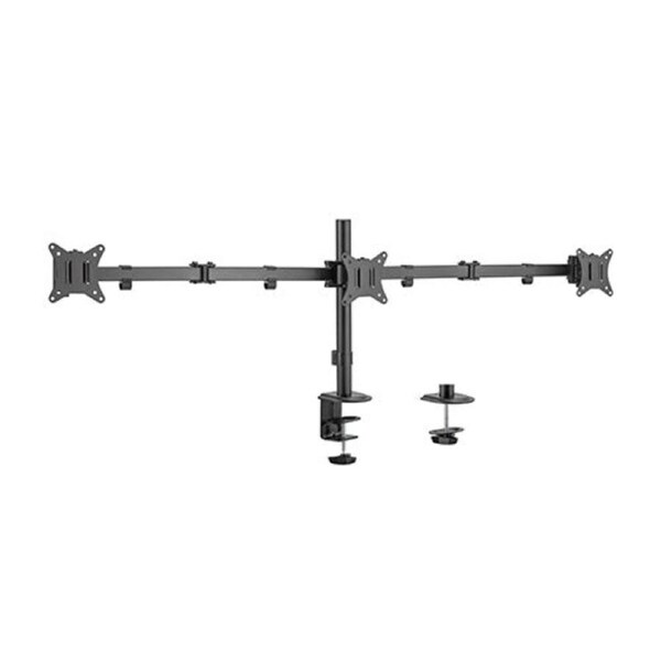 Brateck Steel-Articulating Triple-Monitor Mount 17"-27" Black
