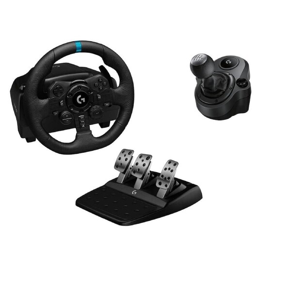 Logitech G923 Racing Wheel and Pedals for Playstation 4 & PC +Shifter Combo
