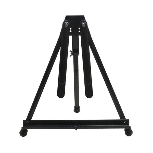 Black Aluminum Tabletop Easel Stand with Adjustable Arms for Art Painting Display