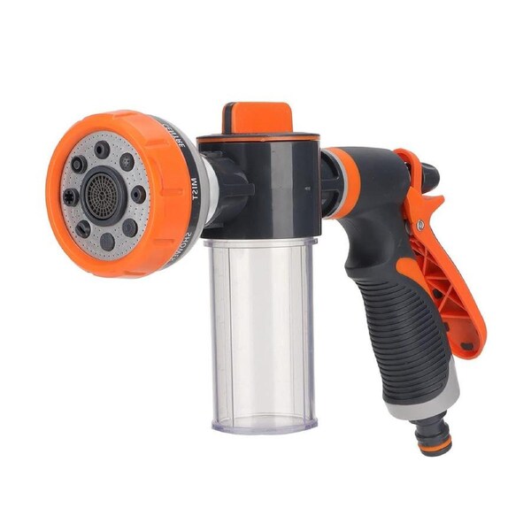 High Pressure Foam Spray Nozzle 8 Mode Garden Hose Car Wash Cleaning Tool