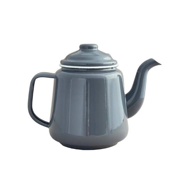 Country Vintage Style Falcon Enamel Grey Teapot 950ml