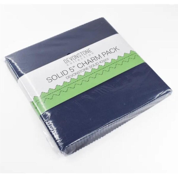 Devonstone Charm Pack 5 Inch Squares 42 Piece Navy