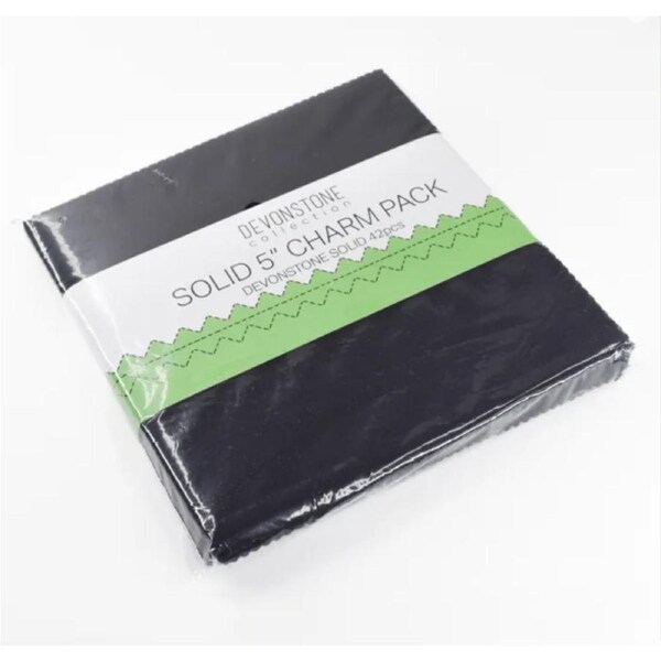 Devonstone Charm Pack 5 Inch Squares 42 Piece Black
