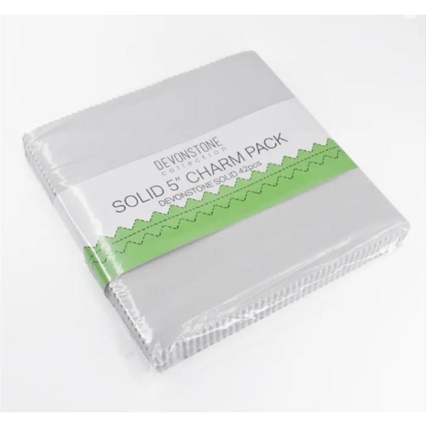 Devonstone Charm Pack 5 Inch Squares 42 Piece Grey