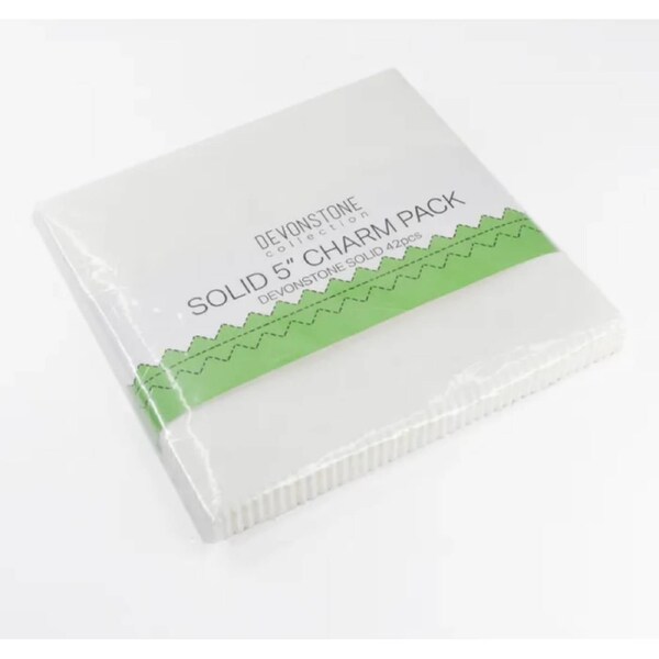 Devonstone Charm Pack 5 Inch Squares 42 Piece White
