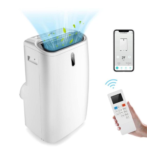 Costway 5-in-1 Portable Air Conditioner 16000 BTU Remote Control Cooler Fan WiFi & App Control AC Unit