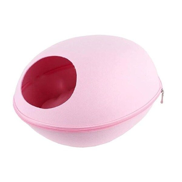 YES4PETS Large Cave Cat Soft Cushion Igloo Kitten Cat Bed Mat House Dog Puppy Pink