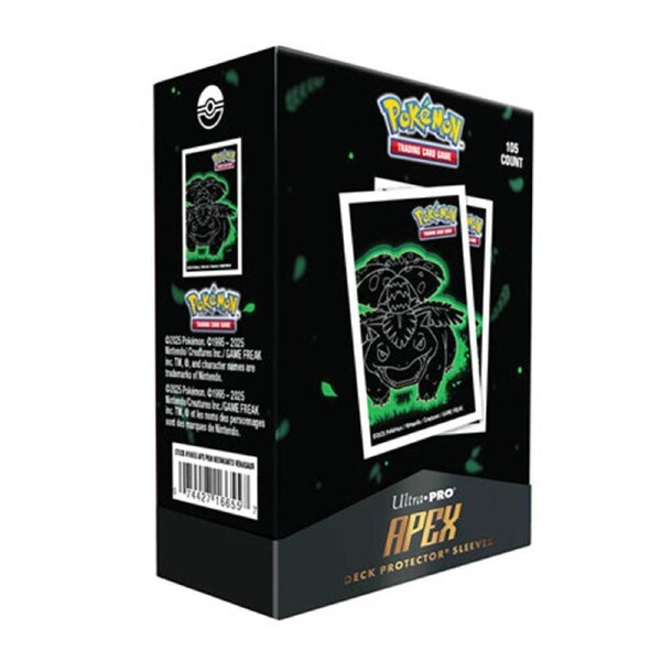 Pokemon Neon Kanto 105ct APEX Deck Protector Sleeves Venusaur