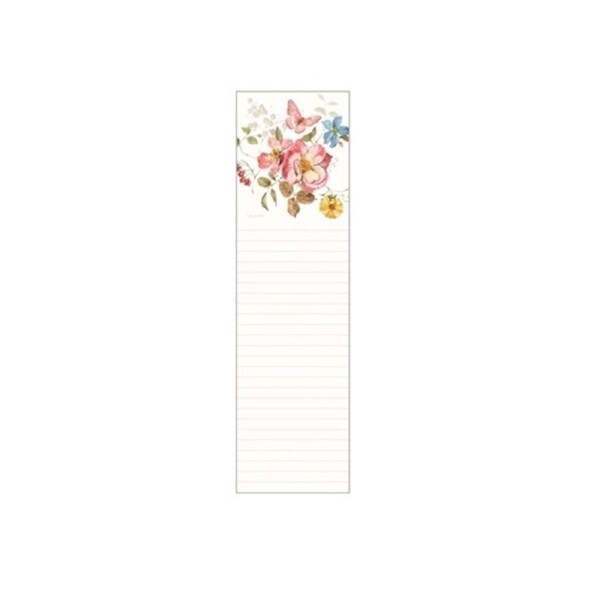 Legacy List Pad Pink Butterfly Ruled Tear Off Pages Magnetic