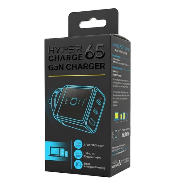 EON Hypercharge 65W GaN Fast Charger (3 Port)