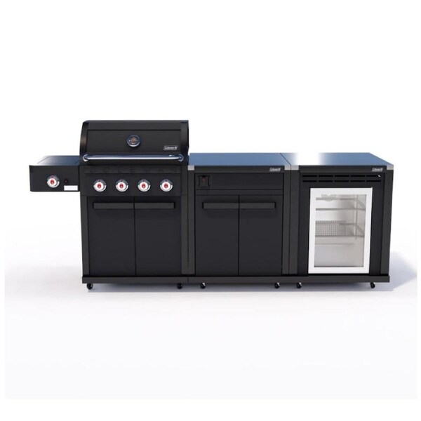 Coleman Revolution 4 Burner Kitchen w/Storage No Drawer Fridge Modules Matt BLK