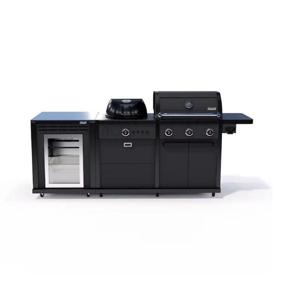 Coleman Revolution Dual Fuel Kitchen with Fridge Modules - Matt Black