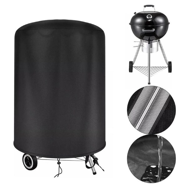 Waterproof Kettle BBQ Cover Black