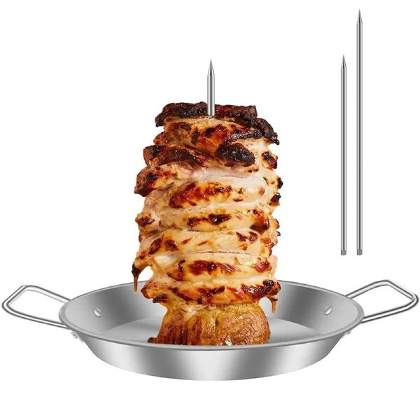 Vertical Meat Skewer Rack Silver