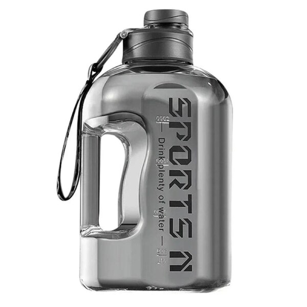 2.7L Sports Water Bottle Grey