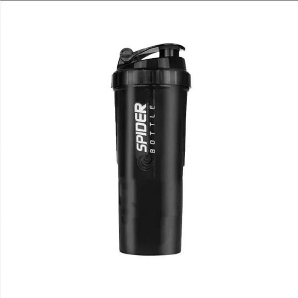 3-Layer Protein Shaker Bottle Black