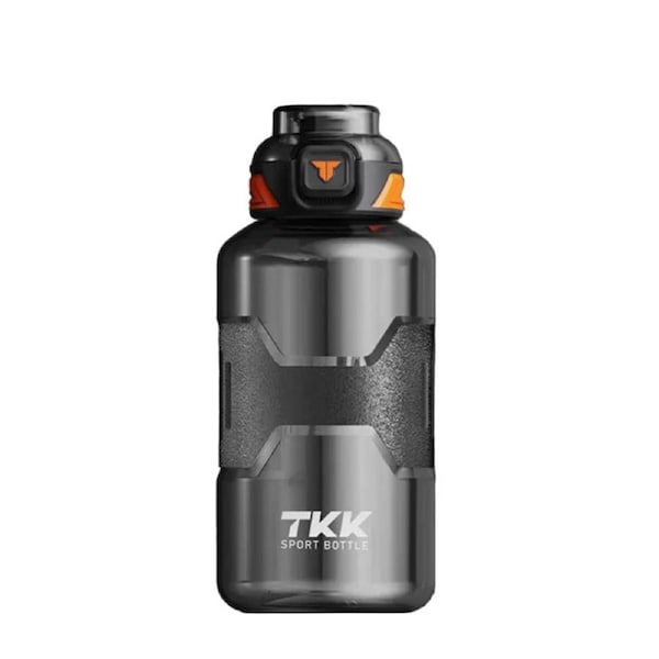 1000ML Tritan Water Bottle with Straw Black