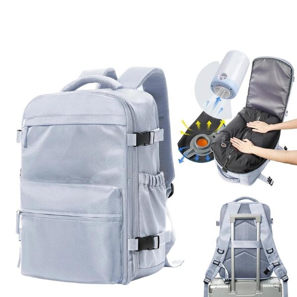 Vacuum Compression Laptop Backpack Grey