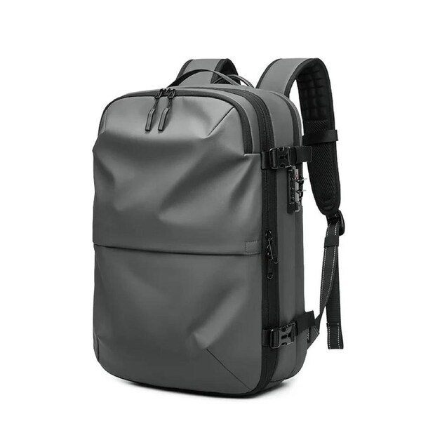 Expandable Laptop Backpack Grey