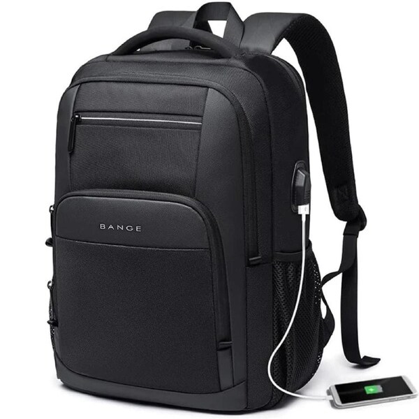 Laptop Backpack with USB Charging Black
