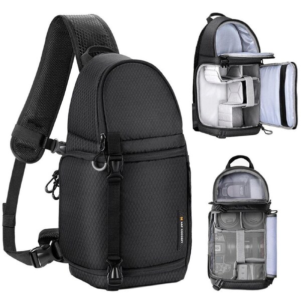 10L Camera Sling Backpack Black