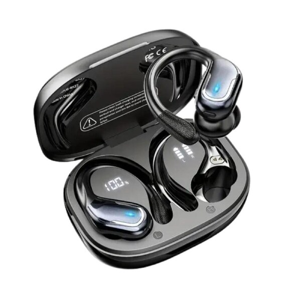 Wireless Sport Earbuds with Mic & LED Display