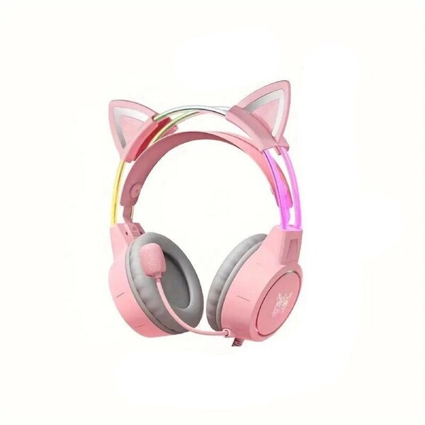 RGB Cat Ear Wired Gaming Headset with Mic