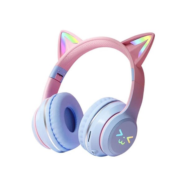 Cat Ear Wireless Bluetooth Headphone Blue