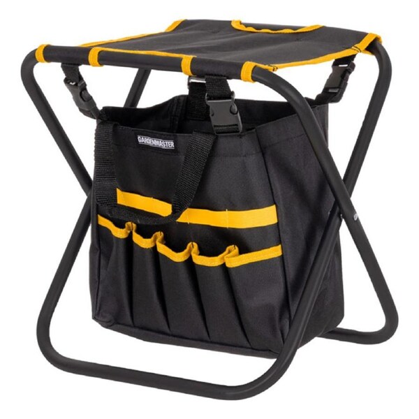 Garden Master Foldable Seat with Storage for Gardening & Camping