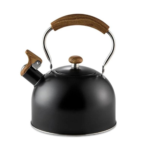 Baccarat Barista Tea House Italico Kettle 2.5L - Perfect Fusion of Functionality and Style - High Quality Stainless Steel - Stylish Wooden Handle